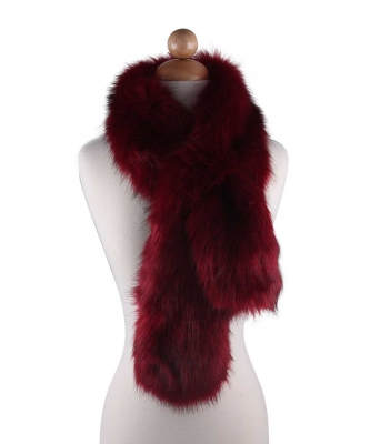 Faux Fur Scarf Long Winter Neck Warmer SF320006 BEIGE